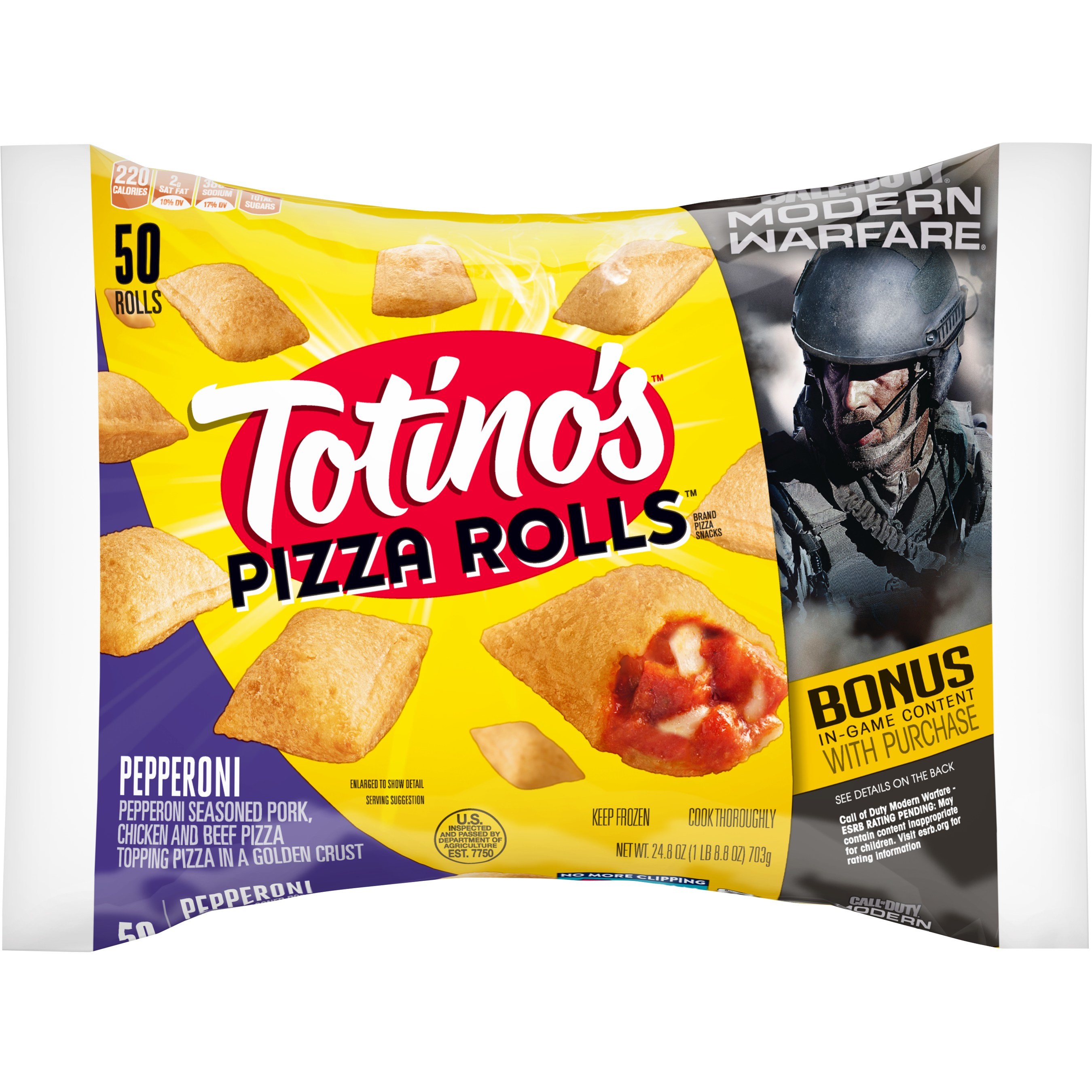 Totino S Teams Up With Activision In Advance Of Call Of Duty Modern Warfare Launch - totinos hot pizza rolls roblox id code