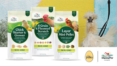 Manna Pro crafted a new line of non-GMO feed for chick parents conscious about raising happy and healthy hens to produce sustainable, backyard-fresh eggs. The products offer proper nutrition for all stages of a chicken’s life – from hatch to lay: Manna Pro Chick Starter and Grower Non-GMO; Manna Pro Layer Mini-Pellet Non-GMO; Manna Pro 6 Grain and Flaxseed Scratch Non-GMO.