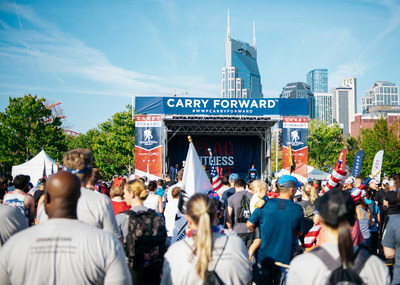On the banks of the Cumberland River, the Nashville skyline provided the perfect backdrop for a snapshot of support for wounded veterans as more than 1,300 people participated in the Wounded Warrior Project® (WWP) Carry Forward® 5K, delivered by CSX®. On the banks of the Cumberland River, the Nashville skyline provided the perfect backdrop for a snapshot of support for wounded veterans as more than 1,300 people participated in the Wounded Warrior Project® (WWP) Carry Forward® 5K, delivered by CSX®.