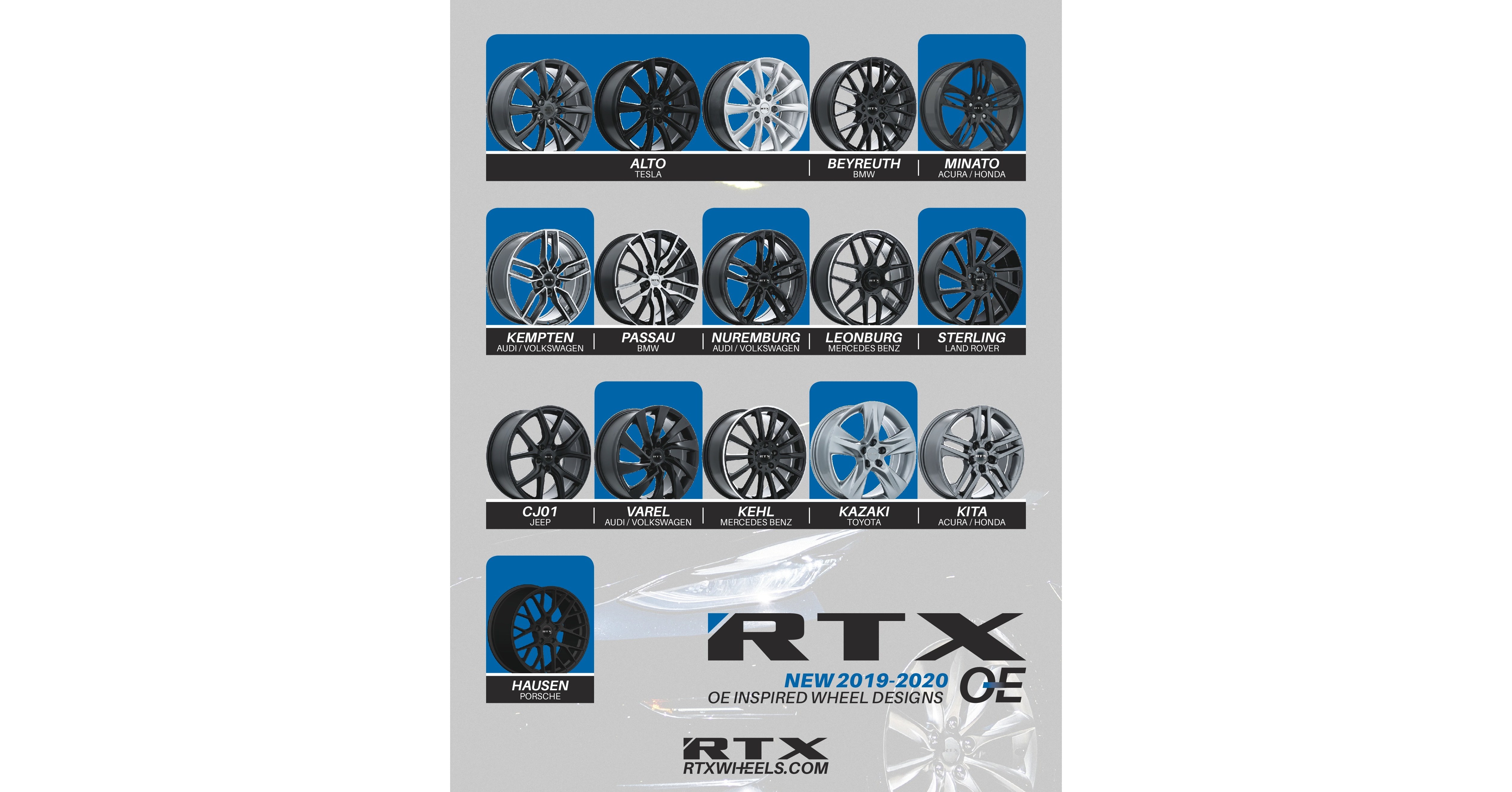 RTX Wheels Releases 14 New Wheel Designs for the 201920 Winter Season