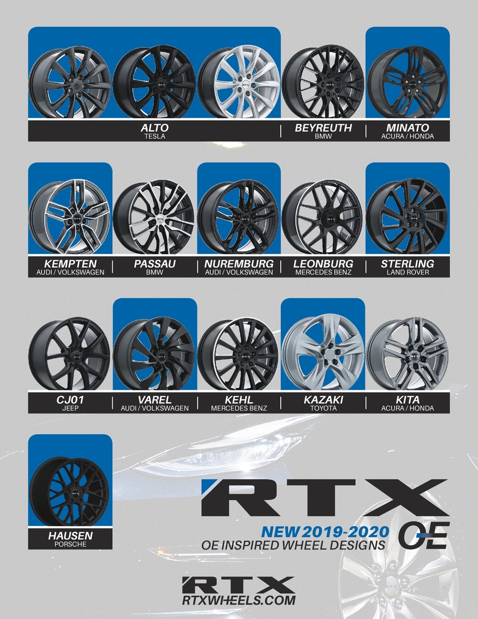 RTX Wheels Releases 14 New Wheel Designs for the 201920 Winter Season