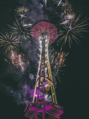 Ring in the New Year with the annual fireworks display from atop the iconic Space Needle.