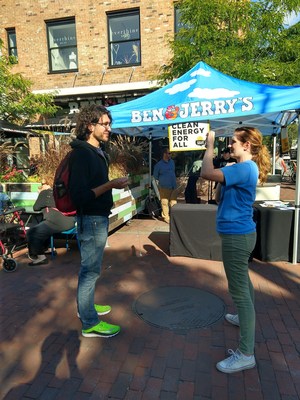 Sierra Club and Ben & Jerry's are asking people to talk about why they want to power the US with clean and renewable energy. 
Photo: Sierra Club