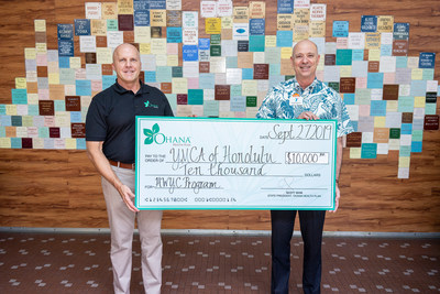 On Sept. 27, 'Ohana Health Plan donated $10,000 to the YMCA of Honolulu to support the Healthy Weight and Your Child (HWYC) program. On Sept. 27, 'Ohana Health Plan donated $10,000 to the YMCA of Honolulu to support the Healthy Weight and Your Child (HWYC) program.