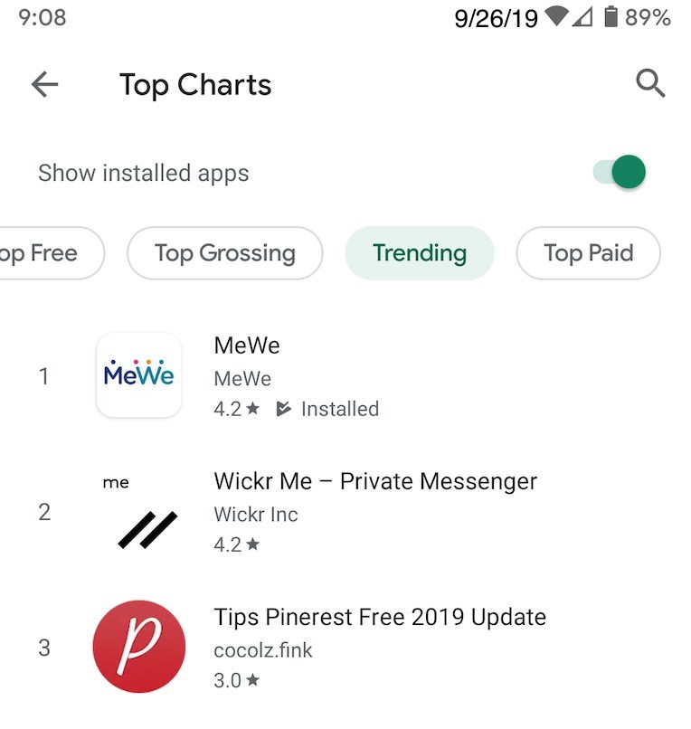 Facebook Competitor, MeWe, Surpasses 6 Million Members, Becomes #1 Trending Social App and Named a 2019 “Best Entrepreneurial Company”