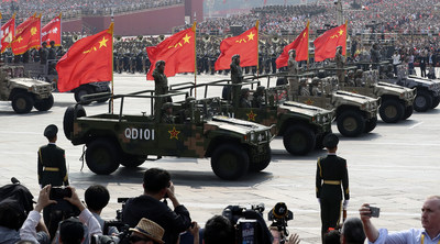 Military vehicles on Oct 1, 2019 participate in the Tian'anmen Square celebrations marking the People's Republic of China's 70th anniversary. [Photo by Feng Yongbinchinadaily.com.cn].
