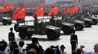 Military vehicles on Oct 1, 2019 participate in the Tian'anmen Square celebrations marking the People&rsquo;s Republic of China&rsquo;s 70th anniversary. [Photo by Feng Yongbinchinadaily.com.cn].