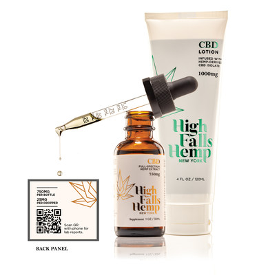 High Falls Hemp NY quality hemp-derived CBD products feature QR codes on every package that link to a webpage where customers can view lab reports from an independent third-party lab that verifies the cannabinoid content as well as the absence of heavy metals, pesticides, and other contaminants. High Falls is a licensed grower with the New York State Department of Agriculture and Markets. High Falls Hemp NY quality hemp-derived CBD products feature QR codes on every package that link to a webpage where customers can view lab reports from an independent third-party lab that verifies the cannabinoid content as well as the absence of heavy metals, pesticides, and other contaminants. High Falls is a licensed grower with the New York State Department of Agriculture and Markets.