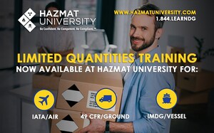 Hazmat University Announces Hazardous Materials Online Training for Limited Quantities and Lithium Batteries