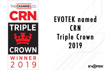 EVOTEK Receives Prestigious CRN Triple Crown Award for the Second Year in a Row