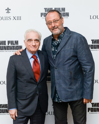 Martin Scorsese e Jean Reno no lançamento do "The Broken Butterfly" dirigido em 1919 e restaurado 100 anos depois, em 2019 pela The Film Foundation e pelo conhaque LOUIS XIII (PRNewsfoto/LOUIS XIII Cognac)