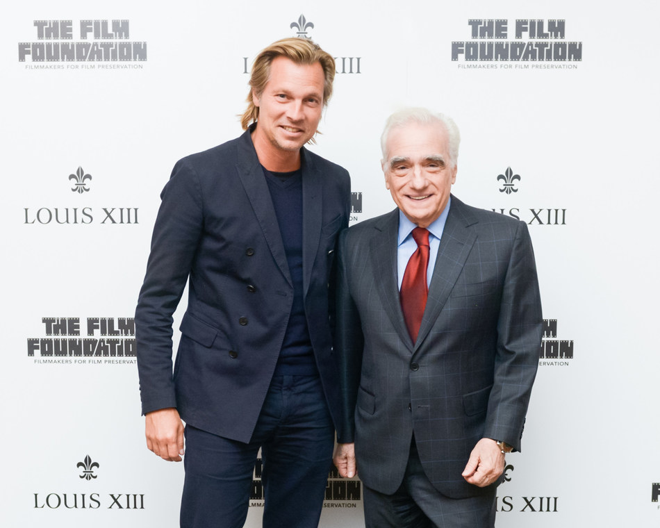 Martin Scorsese and Ludovic du Plessis at the release of "The Broken Butterfly", directed in 1919 and restored 100 years later in 2019 by The Film Foundation and LOUIS XIII Cognac (PRNewsfoto/LOUIS XIII Cognac)