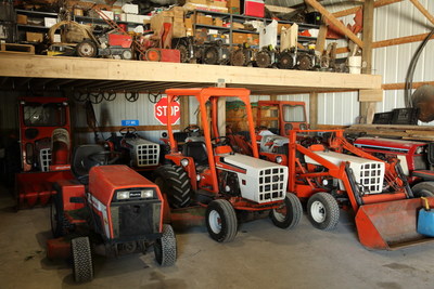 The couple own 16 Simplicity tractors along with countless parts and paraphernalia outfitting their home and barn.