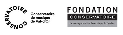 Logos du conservatoire de musique de Val-d'Or et de la Fondation du Conservatoire de musique et d'art dramatique du Qubec (Groupe CNW/Conservatoire de musique et d'art dramatique du Qubec)