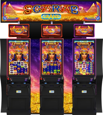 IGT's Scarab Grand video slots on the CrystalCurve cabinet.