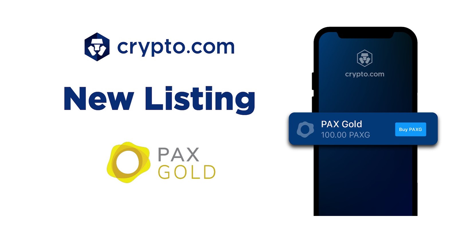 Crypto.com Lists PAX Gold (PAXG)