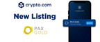 Crypto.com Lists PAX Gold (PAXG)