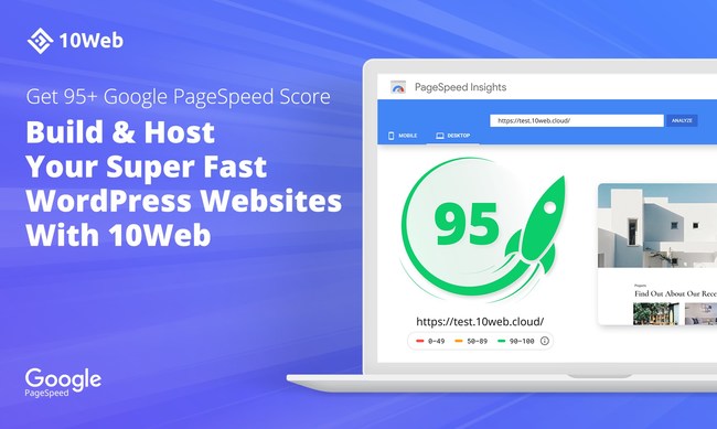 Build & host your super fast WordPress website with 10Web