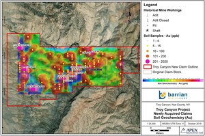 Barrian Mining Triples Size of Troy Canyon Project and Announces Additional Gold Targets