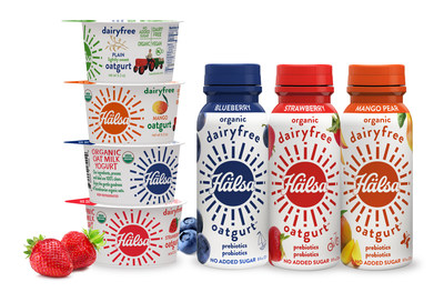 Joining the brand's signature drinkable Oatgurt™ portfolio, Hälsa recently launched new Organic Oatmilk Yogurt Cups available in four great flavors: Plain, Strawberry, Blueberry and Mango.