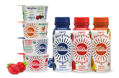 Joining the brand's signature drinkable Oatgurt™ portfolio, Hälsa recently launched new Organic Oatmilk Yogurt Cups available in four great flavors: Plain, Strawberry, Blueberry and Mango. Joining the brand's signature drinkable Oatgurt™ portfolio, Hälsa recently launched new Organic Oatmilk Yogurt Cups available in four great flavors: Plain, Strawberry, Blueberry and Mango.