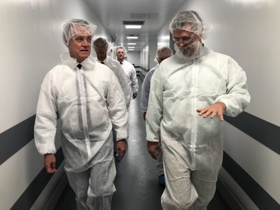 U.S. Senator David Perdue (R-GA), on left, visited Boehringer Ingelheim’s site in Athens, Georgia. U.S. Senator David Perdue (R-GA), on left, visited Boehringer Ingelheim’s site in Athens, Georgia.