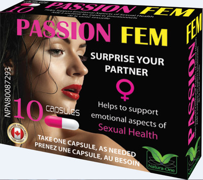 Passion FEM 10 capsules - Devant (Groupe CNW/Santé Canada)