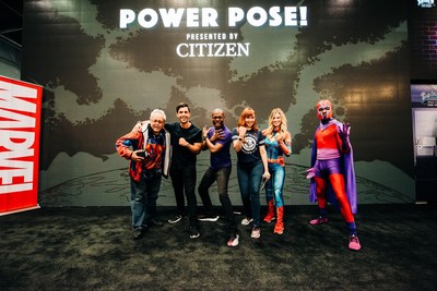 Citizen influencers Josh Peck & Sarah Merrill join Marvel on stage during NY Comic Con to celebrate new Limited Edition timepieces.