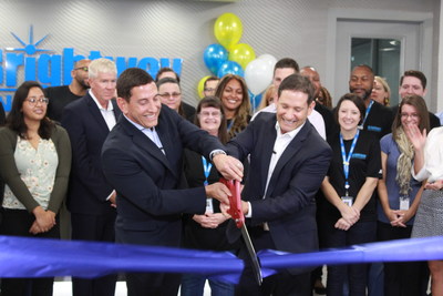 Brothers and Brightway Co-Founders, Michael (left) and David Miller (right), welcomed employees and guests to a ribbon-cutting event this morning to showcase the company’s newly renovated headquarters.