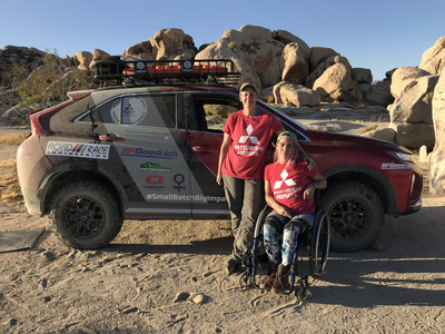 Rachael Ridenour and Karah Behrend of Team Record the Journey are shown with their modified Mitsubishi Eclipse Cross ahead of the 2019 Rebelle Rally