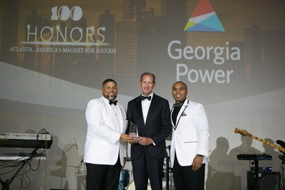 Pictured left to right: Kevin Gooch, Board Chair of 100 Black Men of Atlanta, Inc.; Paul Bowers, chairman, president and CEO of Georgia Power; Anthony Flynn, Executive Director, 100 Black Men of Atlanta, Inc.