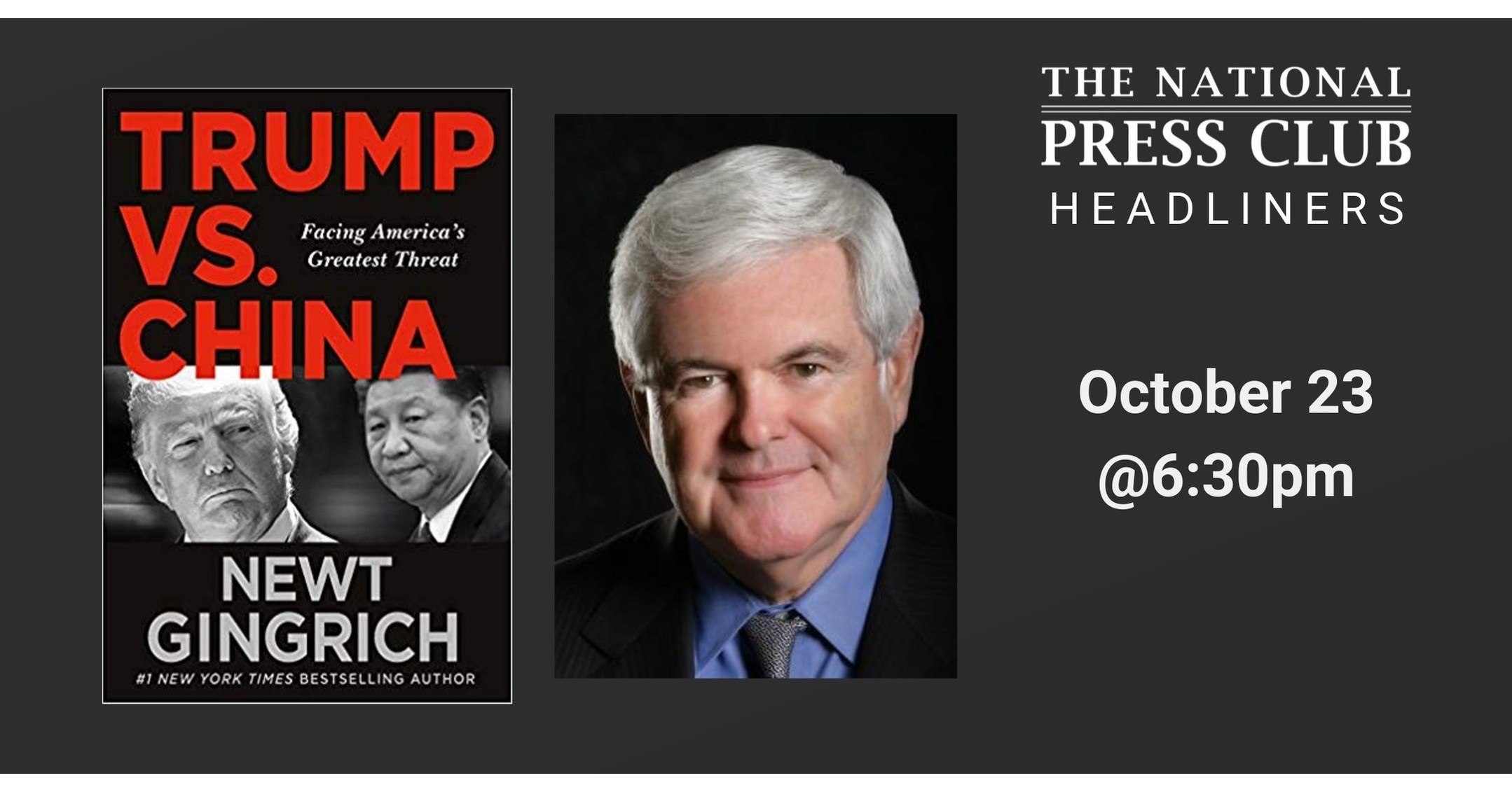 Former House Speaker Newt Gingrich to discuss new book, "Trump vs