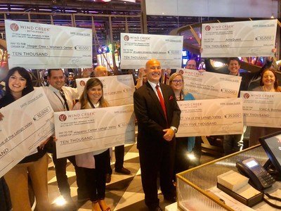 Wind Creek Bethlehem's $25,000 Charity Giving Contest winners.