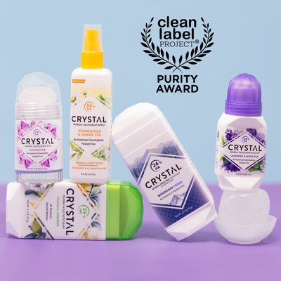CRYSTAL™ Awarded Clean Label Project® Purity Award for Entire Line of Deodorants