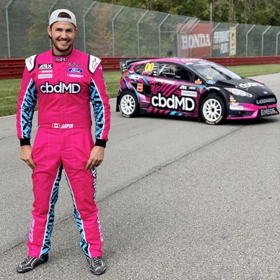 Steve Arpin in his pink fire suit that will be auctioned off to support breast cancer awareness. Steve Arpin in his pink fire suit that will be auctioned off to support breast cancer awareness.