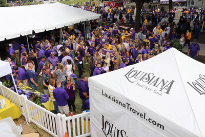Louisiana Lt. Gov. William "Billy" Nungesser and the Louisiana Office of Tourism celebrate record-breaking tourism to the state with legendary tailgates during LSU's homecoming weekend.