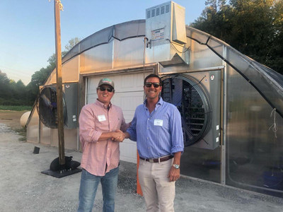 Cul2vate's Joey Lankford with New Greenhouse Donor Paul Gravette.