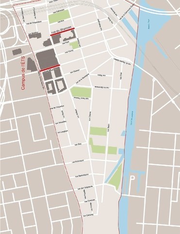 Carte rues Murray et du Shannon (Groupe CNW/Ville de Montral - Cabinet de la mairesse et du comit excutif)