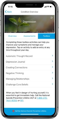 Through The Voyage®, New Ocean's user-facing mobile app, Depression Management delivers personalized self-care plans with embedded digital coaching. Its interactive Cognitive Behavioral Therapy (CBT) Toolbox aims to help employees and members privately self-manage symptoms of depression between provider visits. Through The Voyage®, New Ocean's user-facing mobile app, Depression Management delivers personalized self-care plans with embedded digital coaching. Its interactive Cognitive Behavioral Therapy (CBT) Toolbox aims to help employees and members privately self-manage symptoms of depression between provider visits.