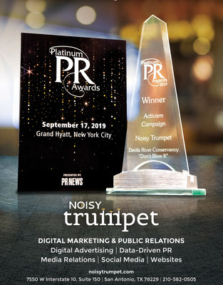 Noisy Trumpet Digital & Public Relations is a 2019 PRNEWS' Platinum PR Award Winner