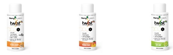 HempFusion's 2-ounce travel size Twist products (CNW Group/Hemp Fusion)