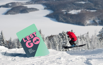 The new L’EST GO card: ski tickets redeemable in any of the 4 Eastern Townships ski mountains. Ski when and where you want! (CNW Group/Tourisme Cantons-De-L`Est)