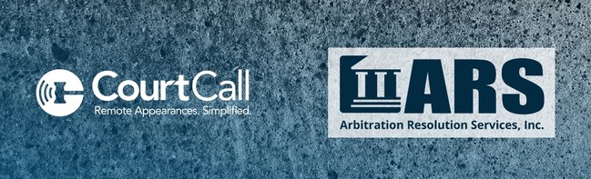 Image features logos of CourtCall and Arbitration Resolution Services.