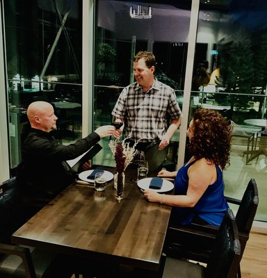 Terry Jensen, owner of The Sensory and Wit Bar in Canmore, checks in with guests. Terry is one of the more than 22,000 tourism entrepreneurs and small businesses offering unique services and experiences that attract visitors to Alberta and fuel the provincial economy. Terry's award-winning, dual-concept restaurant offers a culinary experience featuring sustainably sourced cuisine, made with local ingredients that are proudly Albertan. SOURCE Travel Alberta-Terry Jensen (CNW Group/Travel Alberta)