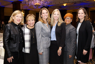 The Forum of Executive Women released the Women in Leadership 2019 report to 700 top area leaders. Lisa Detwiler-The Forum's Board President and Managing Director, FS Investment Solutions LLC; Sharon Hardy-The Forum's Executive Director; Deanna Byrne-Office Managing Partner, PwC Philadelphia; Colleen Crowley-Partner, PwC; Lorina Marshall-Blake,The Forum's Diversity & Inclusion Committee Chair&President Independence Blue Cross Foundation; Julie Kaeli-The Forum's Associate Director (Langdon photo)