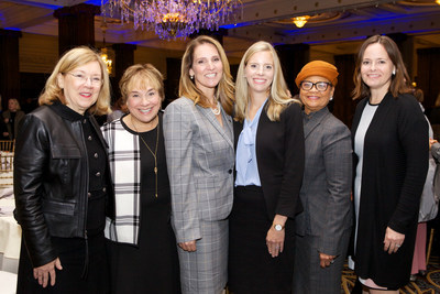 The Forum of Executive Women released the Women in Leadership 2019 report to 700 top area leaders. Lisa Detwiler-The Forum's Board President and Managing Director, FS Investment Solutions LLC; Sharon Hardy-The Forum's Executive Director; Deanna Byrne-Office Managing Partner, PwC Philadelphia; Colleen Crowley-Partner, PwC; Lorina Marshall-Blake,The Forum's Diversity & Inclusion Committee Chair&President Independence Blue Cross Foundation; Julie Kaeli-The Forum's Associate Director (Langdon photo)