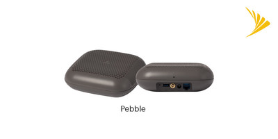 The Pebble, the first femtocell from Sprint that offers an untethered Wi-Fi backhaul option in addition to the standard Ethernet connection required in traditional femtocells. The device will help to provide a faster and more reliable data experience for customers. (PRNewsfoto/Sprint)