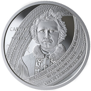 Moneda de plata de colección de la Casa Real de la Moneda de Canadá rinde homenaje a Louis Riel, líder métis y Padre de Manitoba