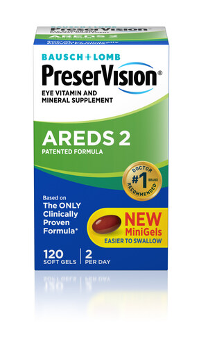 Bausch + Lomb Introduces PreserVision® AREDS 2 Formula Minigel Eye Vitamins