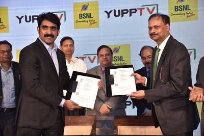 YuppTV, 삼중 플레이 서비스 파트너십 위해 BSNL과 협업